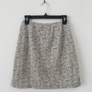Vintage Casual Corner Micro Floral A-Line Mini Skirt